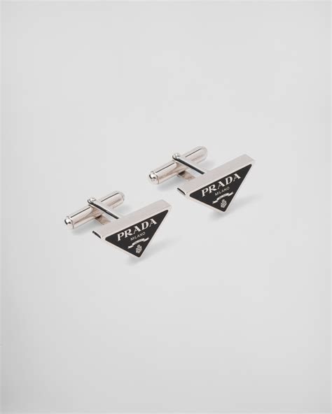 prada cufflinks|prada tie bar.